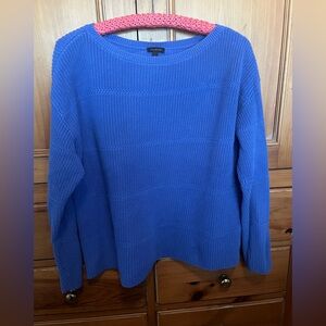 Talbots Vibrant Blue Crew Neck Sweater